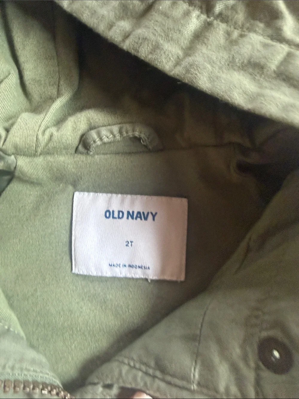 Old Navy Kids Olive Utility Hooded Jacket